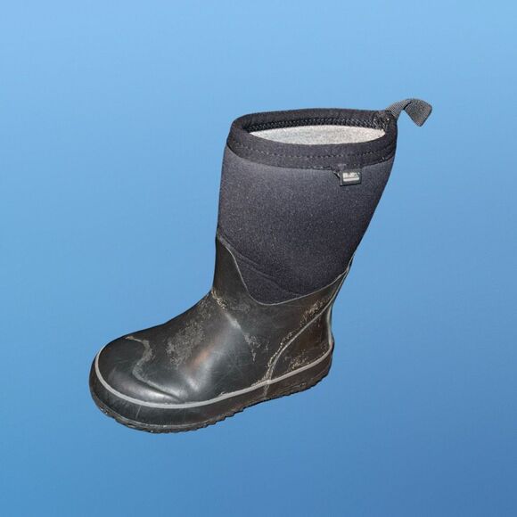 Toddler MCIKCC Black Rubber Rain Snow Classic Pull On Wellies Boot Size 11 - Picture 1 of 7